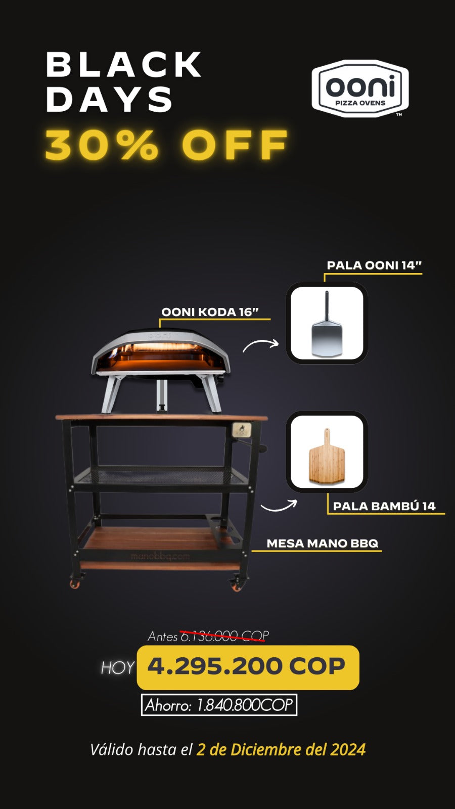 Combo Horno Ooni Koda 16